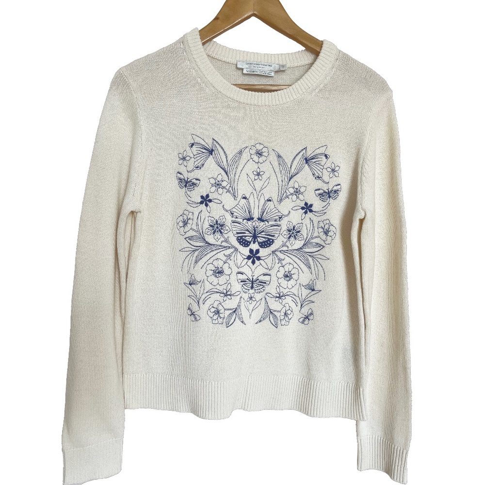 100% Cotton Sweater with embroidery